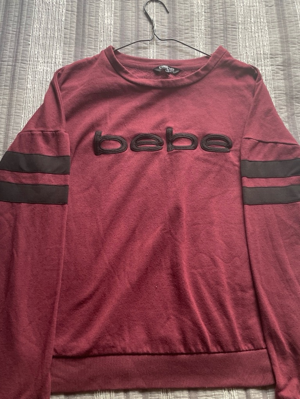bebe Sport Wine Crewneck Sweatshirt